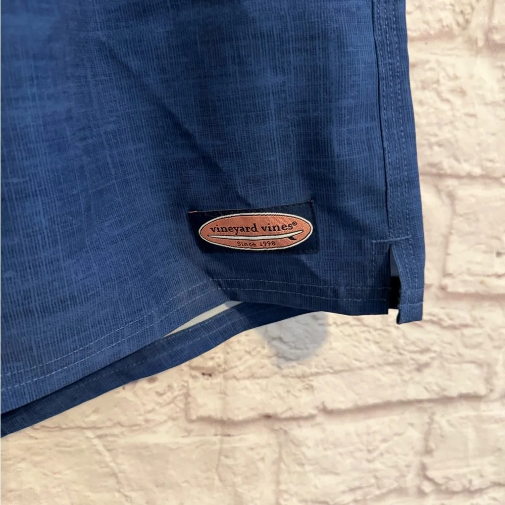 Vineyard Vines men’s small 5”linen texture chappy bathing suit trunks nwt - Picture 2 of 6